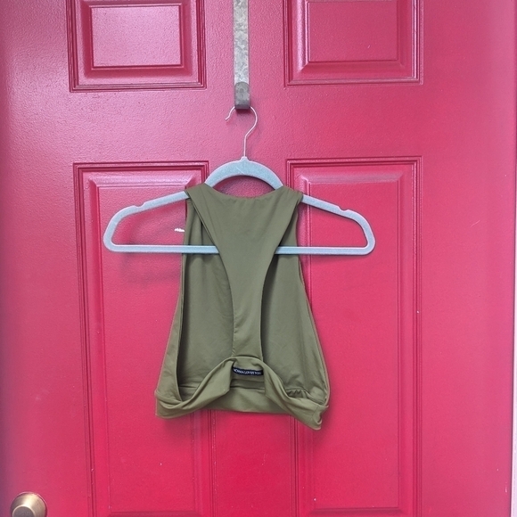 Momma Loves You Momma Label Maya Racer Moss Swim Top - Picture 5 of 6